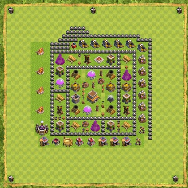 Base Defense Coc Th 8 Terbaru 14