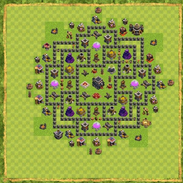 Base Hybrid Coc Th 9 Terbaru 13