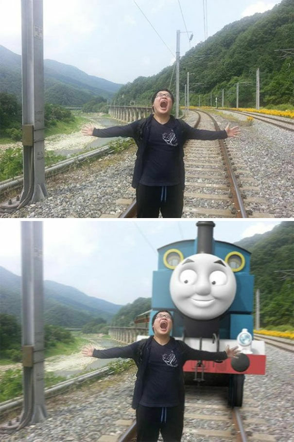 Awas Bung Kereta Thomas Mau Lewat