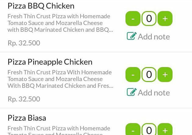 Harga Gofood