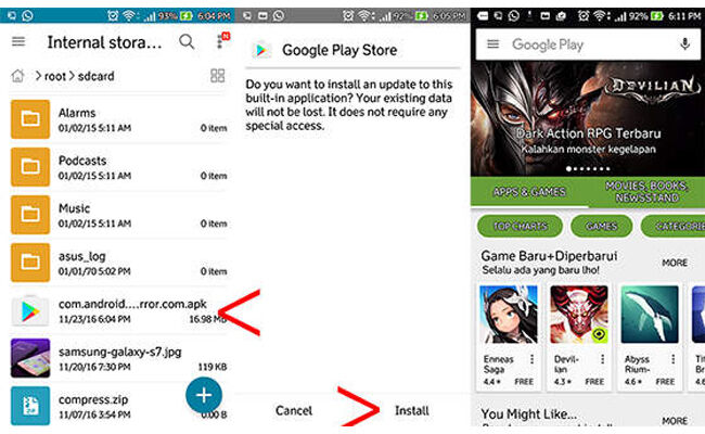 Cara Download Play Store Terhapus di Android Gratis 