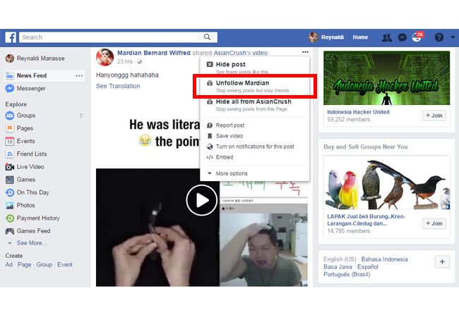 Cara Hapus Alay Facebook 3