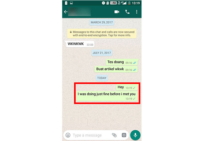 Cara Hapus Pesan Terkirim Di Whatsapp 2