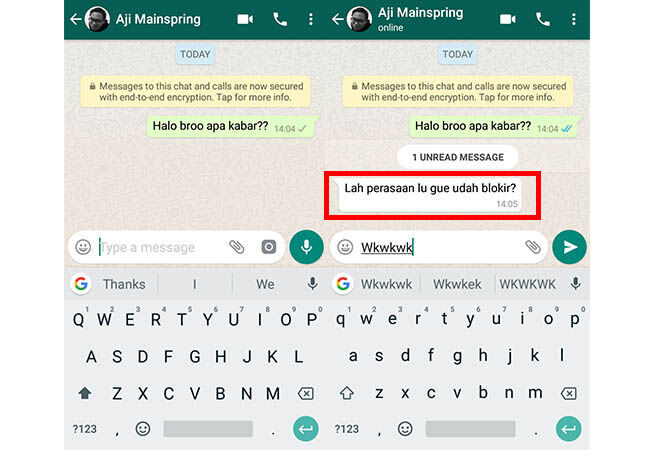Cara Chat Whatsapp Blokir F426e
