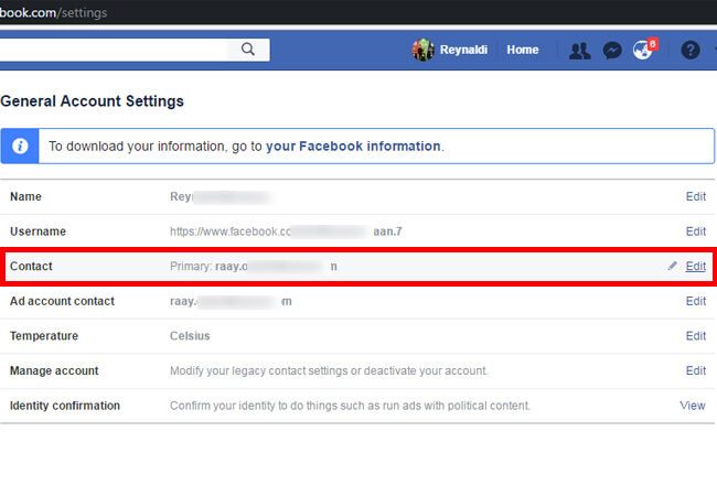 Cara Mengganti Email Fb 1 2 87395