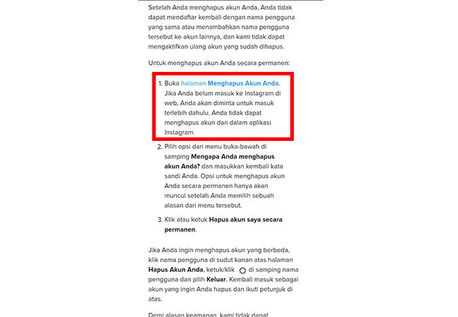 Cara Menghapus Akun Ig Mobile 6 9c6ef