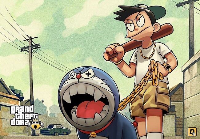 Doraemon Grand Theft Auto V 1