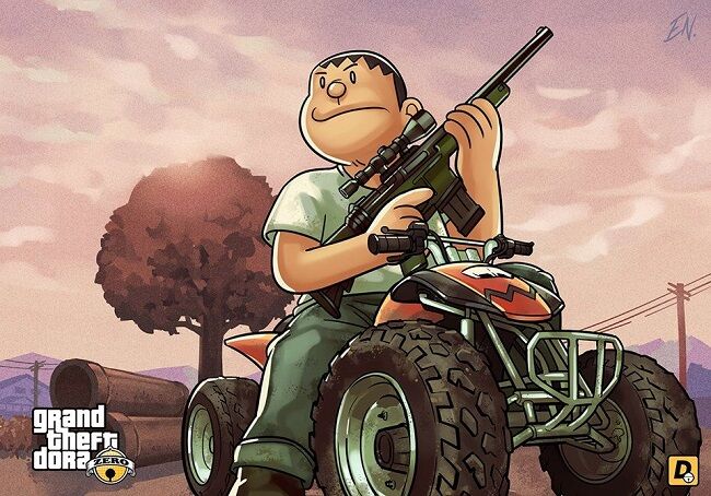 Doraemon Grand Theft Auto V 3