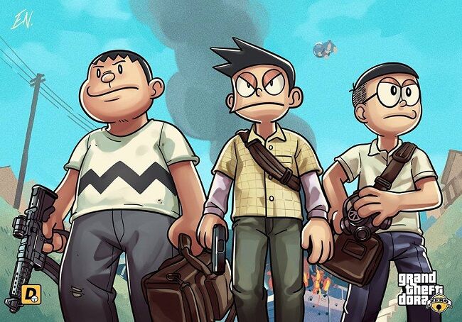 Doraemon Grand Theft Auto V 7