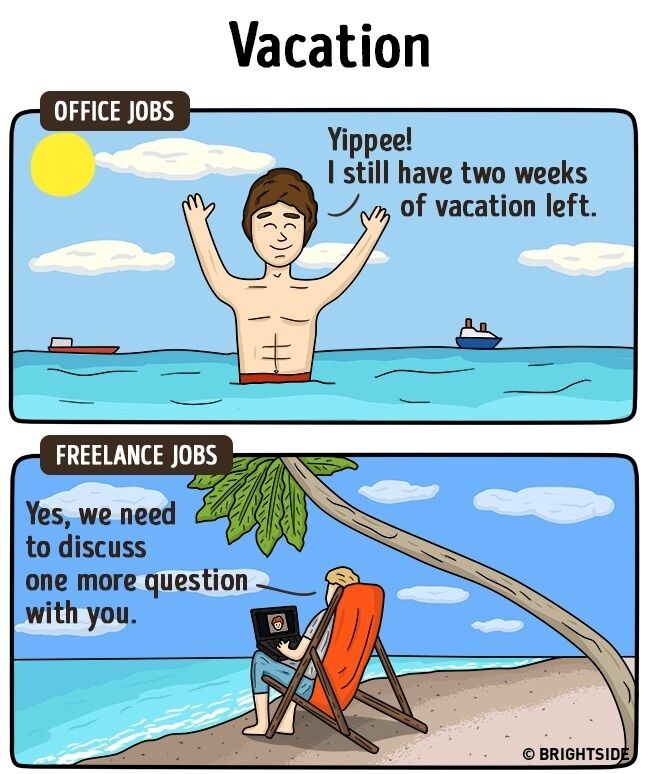 Perbedaan Freelance Dan Pekerja Kantoran 11