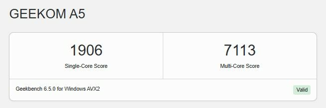 Geekom A5 Benchmark Overview F9d0b