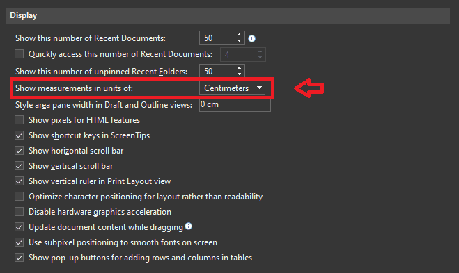 Cara Menampilkan Ruler Di Word Show Measurements In Units Of 252ac