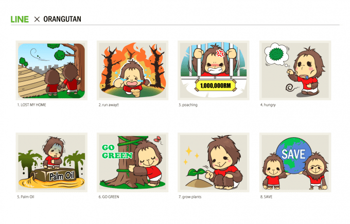 Download Stiker Line Orangutan Gratis