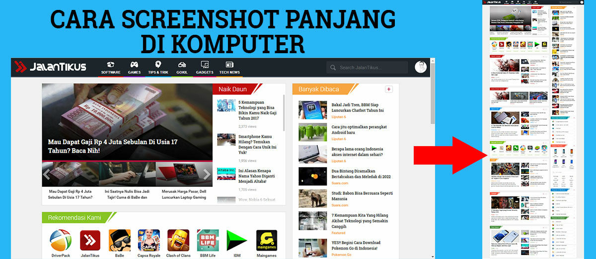 Cara Screenshot Website Satu Halaman Penuh - JalanTikus.com