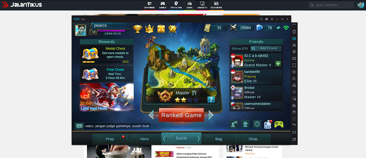 Cara Main Mobile Legends: Bang bang Di Komputer Atau Laptop Tanpa Lag