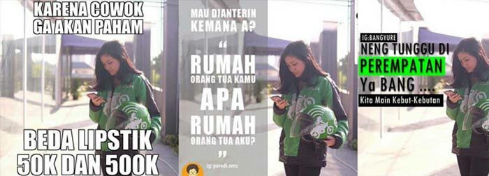 Meme Supir Gojek Cantik 1