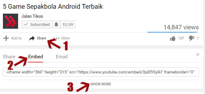 Cara Menambah Video Youtube Di Artikel Blog 5