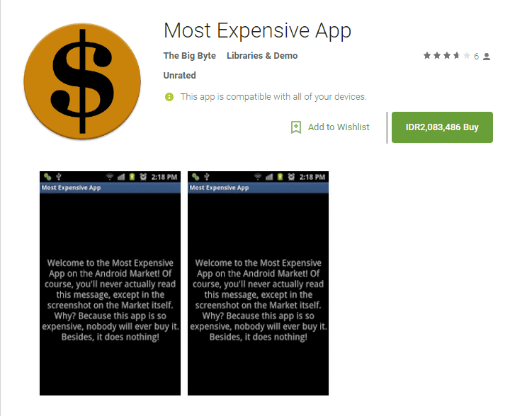 Aplikasi Android Paling Mahal Di Google Play 2