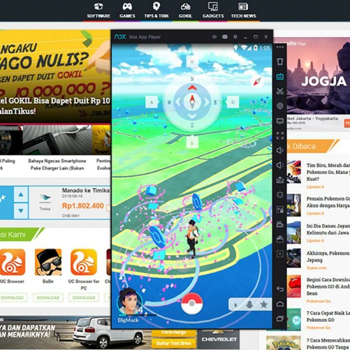 cara main pokemon go di pc atau laptop