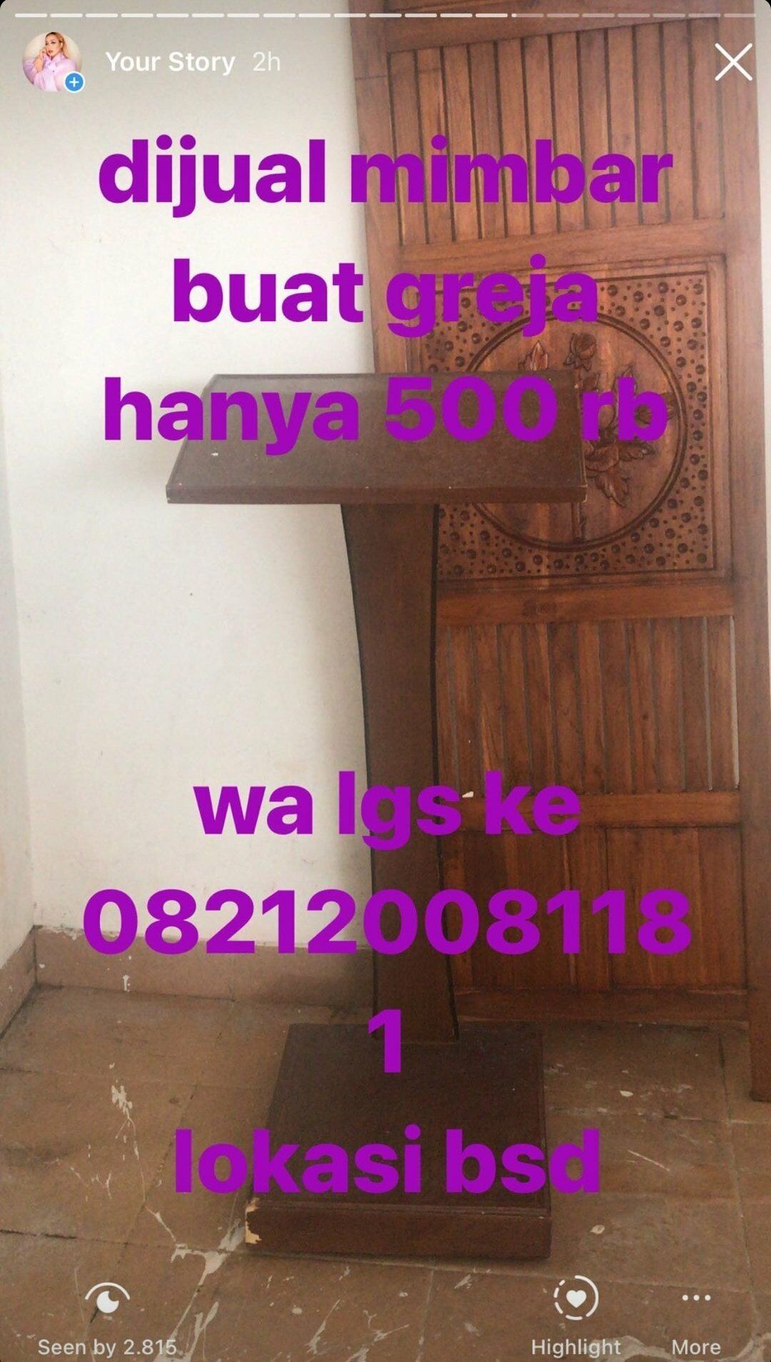 Mimbar Gereja Pinkan Mambo Rp500 Ribu Bef69
