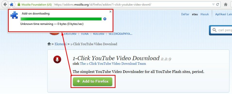 Download Youtube Dengan Plugin Firefox 1