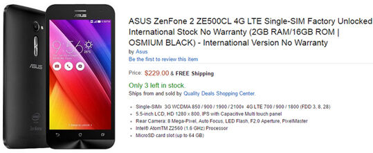 Asus Zenfone 2 Black