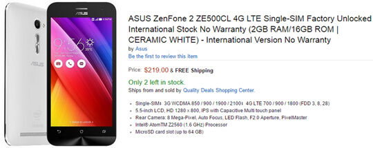 Zenfone 2 White