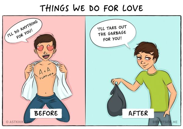 Ilustrasi Pasangan Sebelum Dan Sesudah Menikah 2