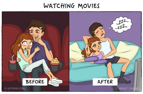 Ilustrasi Pasangan Sebelum Dan Sesudah Menikah 7