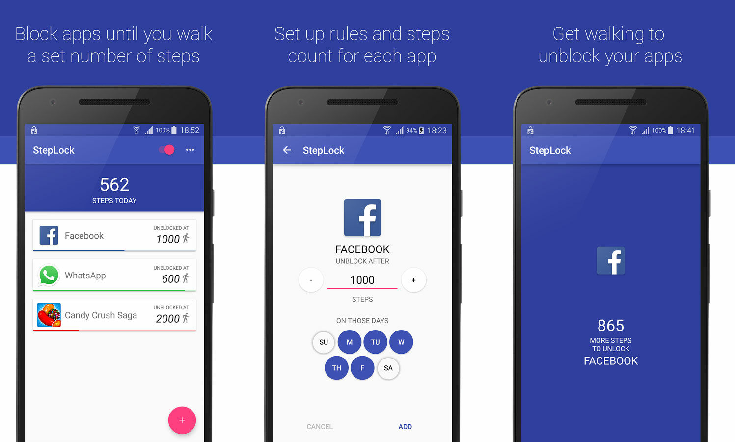 Steplock Walk Unblock Apps
