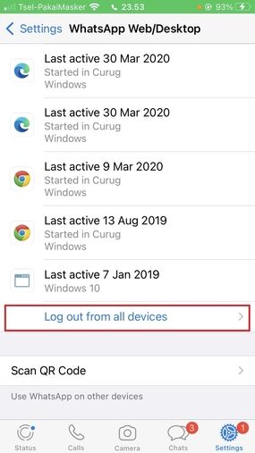 Cara Keluar Dari Whatsapp Web Iphone Tekan Log Out From All Devices 6c739