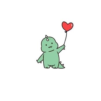 Foto Profil WA Couple Dino Heart Balloon 1 Ff981