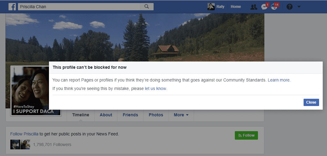 Akun Facebook Mark Zuckerberg Tidak Bisa Diblokir