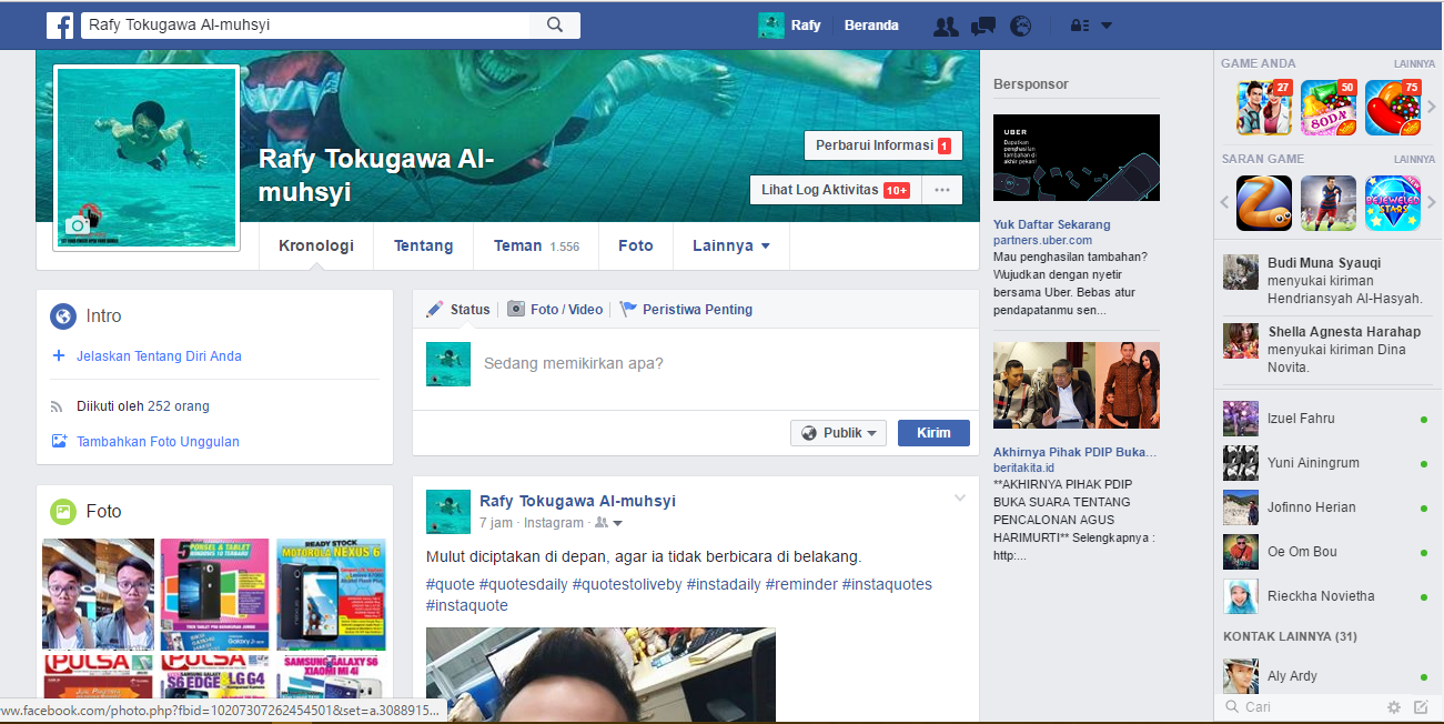 Sejarah Tampilan Facebook Tahun 2016