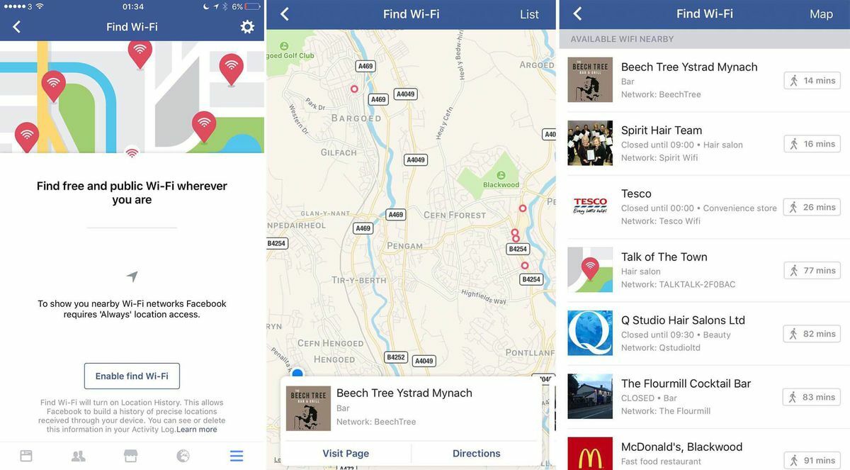 Facebook Find Wifi