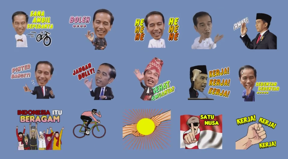 Preview Sticker Presiden Jokowi Karya Enhanced Monkey