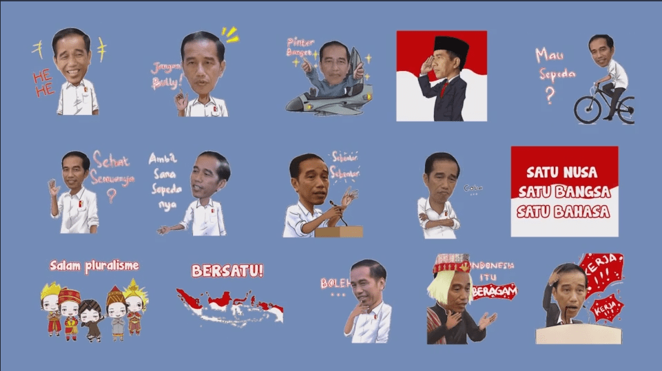 Preview Sticker Presiden Jokowi Karya Ichi Hikaru