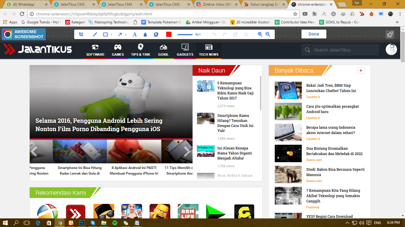 Cara Screenshot Panjang Halaman Web Di Komputer 4