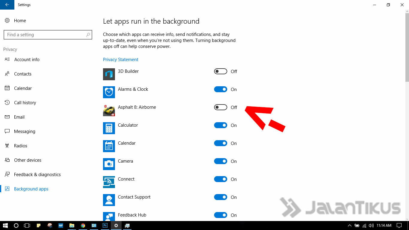 Nonaktifkan Aplikasi Di Background Apps