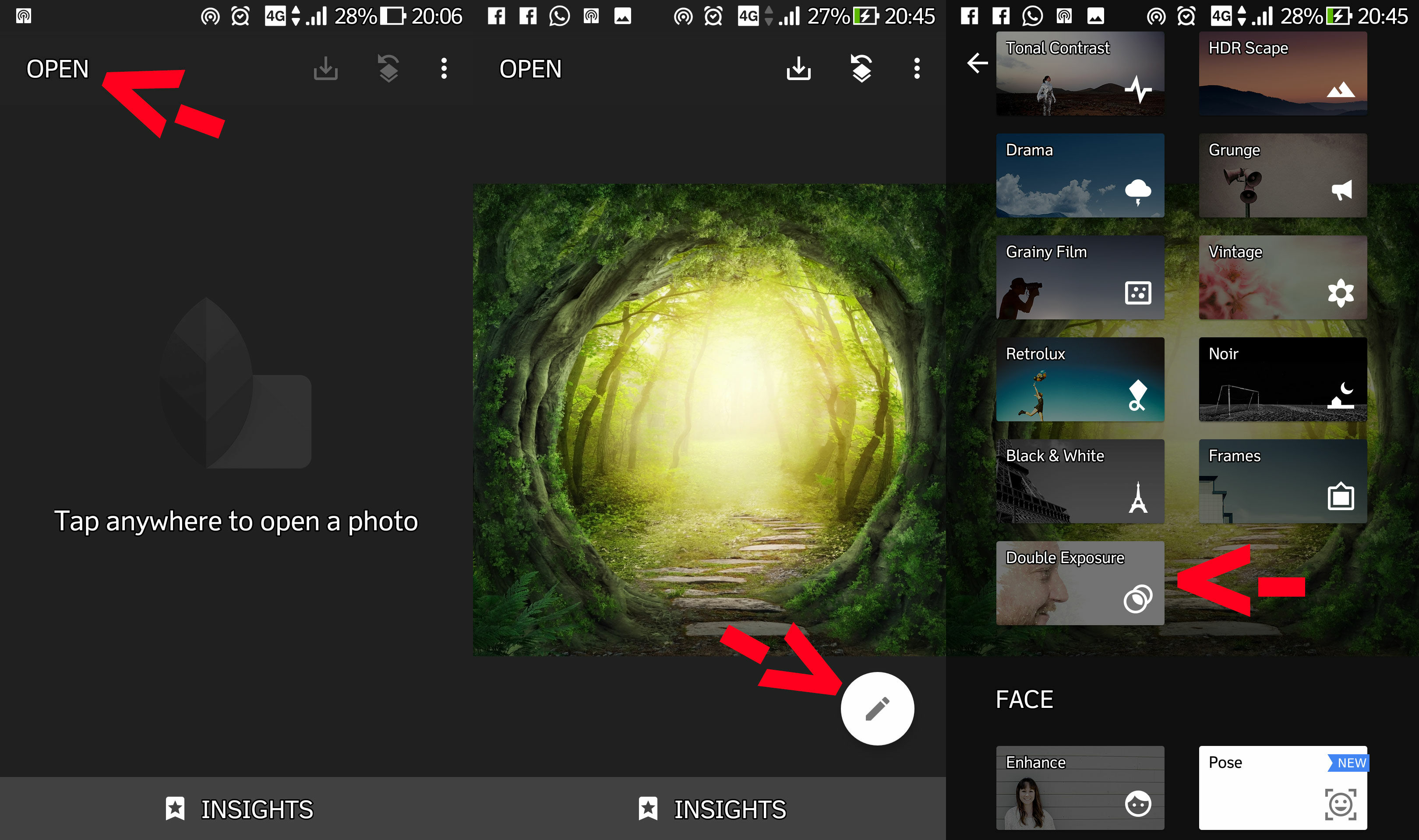 Cara Edit Foto Double Exposure Dengan Snapseed 1