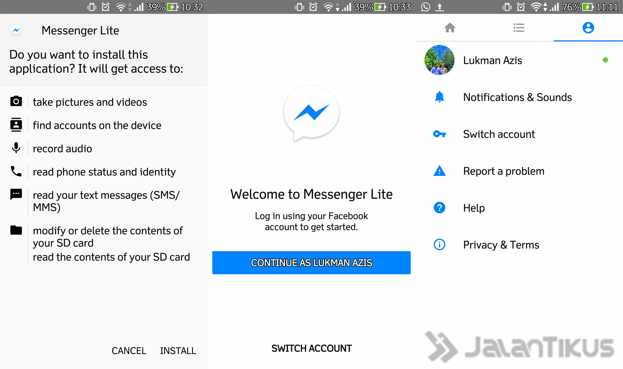 Cara Menginstal Messenger Lite Di Android