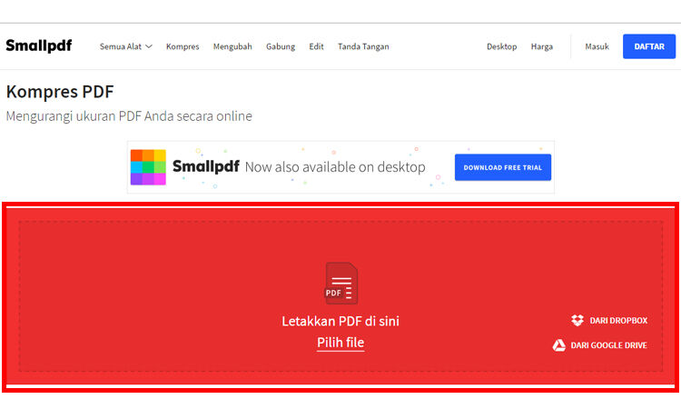 cara mengecilkan ukuran pdf