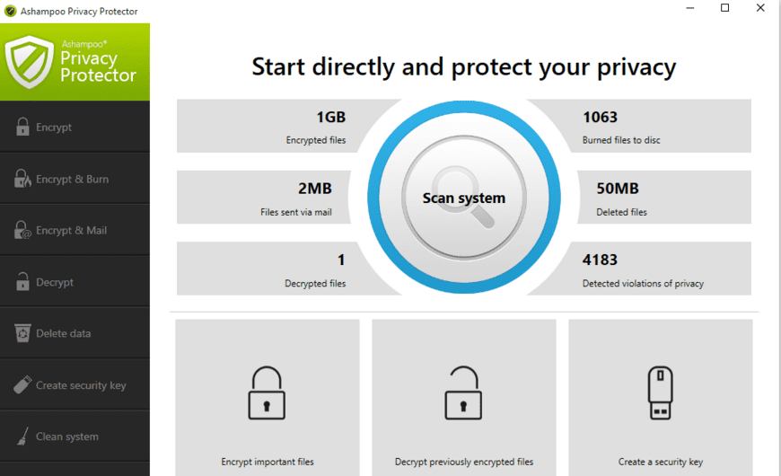 Download Ashampoo Privacy Protector