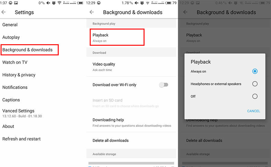 Youtube Venced Background Setting 1e0e3