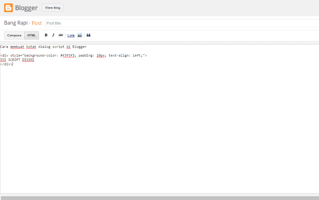 Cara Membuat Dialog Script Blog 3