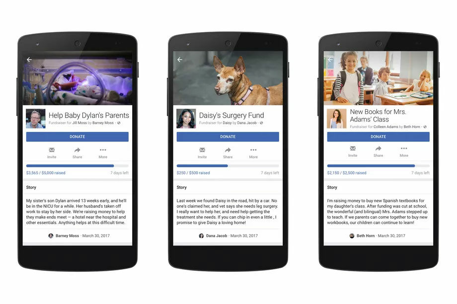 Personal Fundraiser Facebook