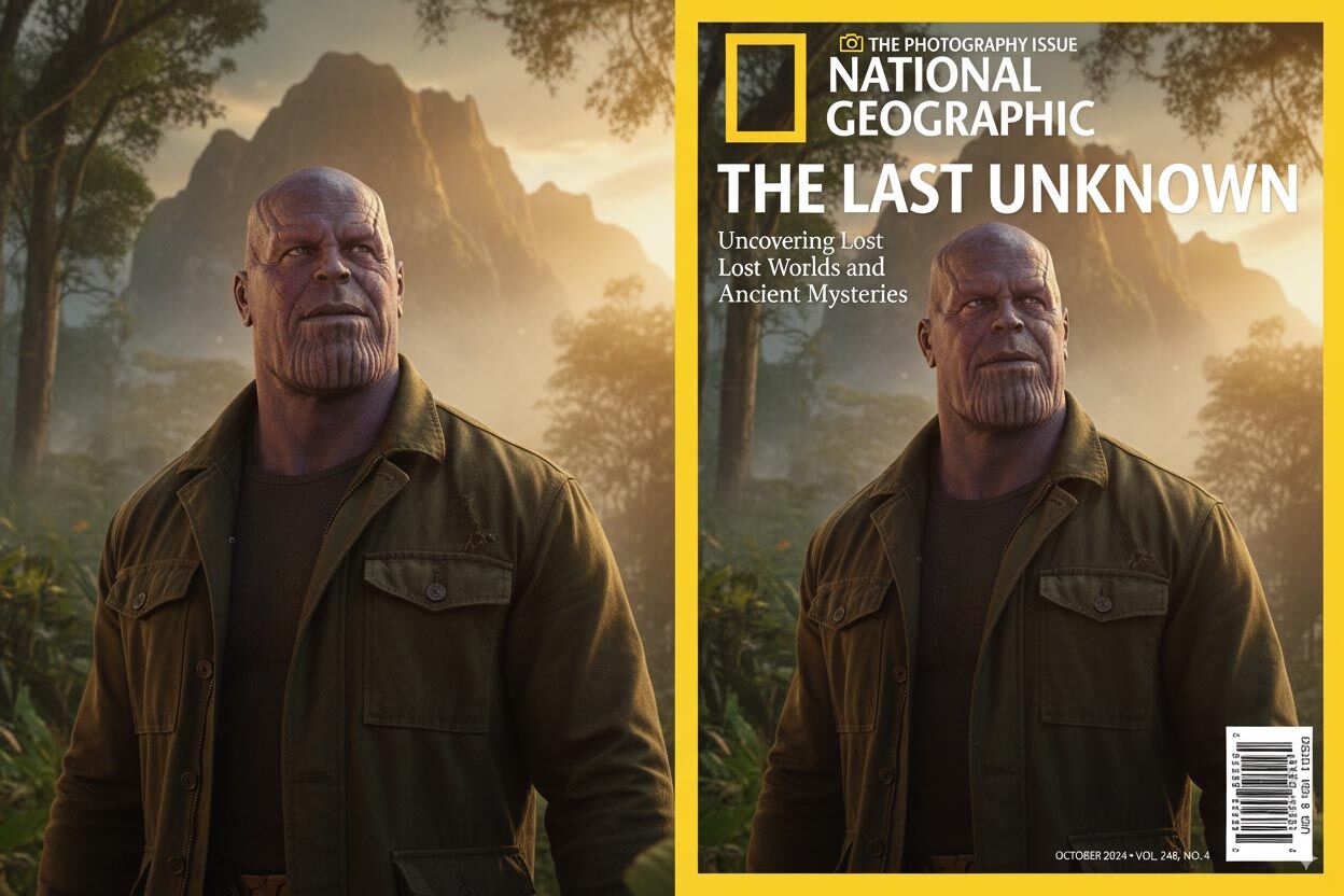 Prompt Foto Cover Majalah Gemini Ai National Geographic A60bc