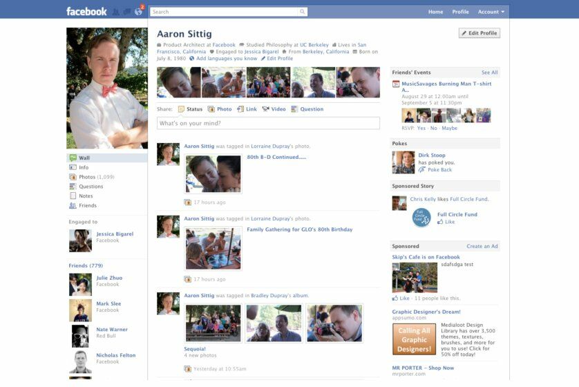 Sejarah Tampilan Facebook Tahun 2010