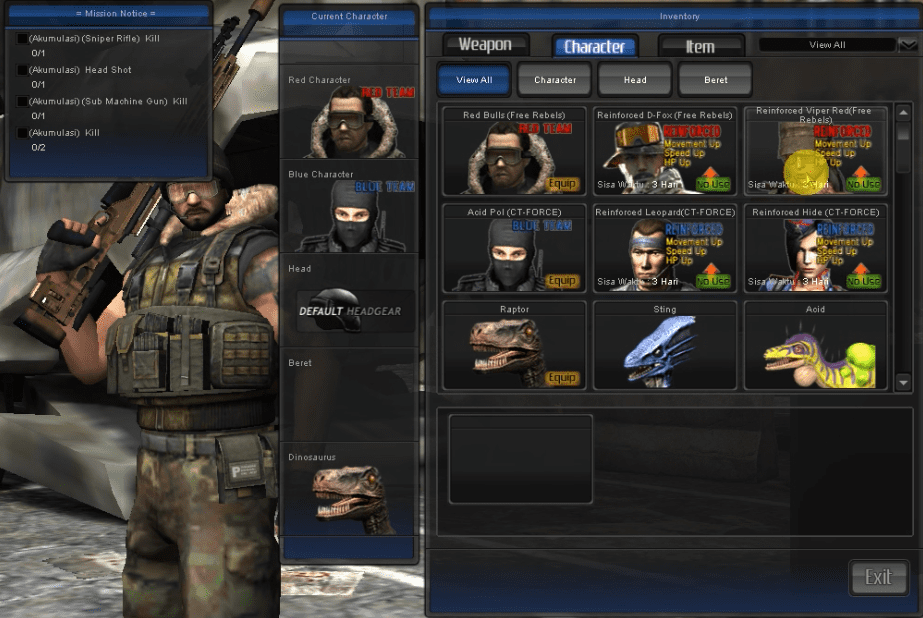 Pb Garena Karakter