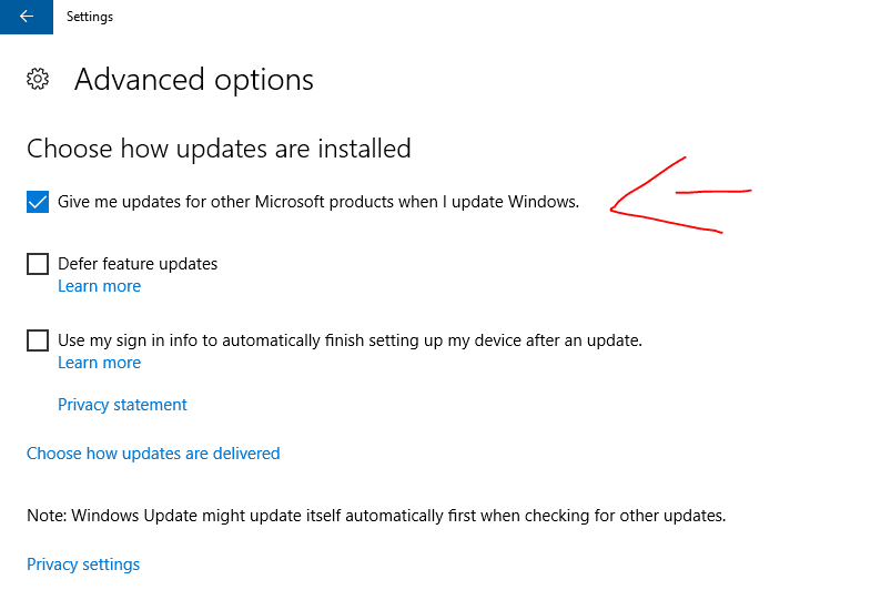 Konfigurasi Windows Update